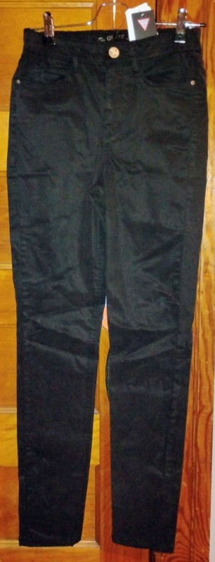 NWT Women's Guess Black Jeans Stretch Skinny High Rise Size 25 MSRP $108