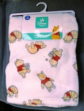 Disney Baby Blanket Winnie The Pooh Honey Infant Bear White NEW