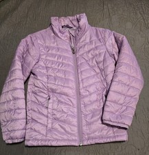 Columbia Omni Heat Puffer Jacket Youth Sz S 7/8 Lilac Purple Full Zip Coat