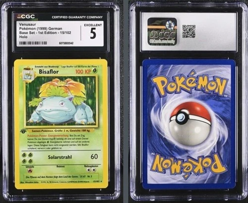 1999 Pokemon German Bisaflor (Venusaur) - Holo 1st Edition PSA 5
