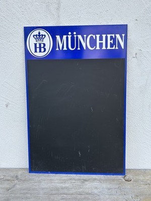 Hofbräu München HB Hofbräuhaus Oktoberfest ältere Reklame Schreibtafel