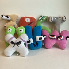 Alphabet Lore Plush Lot Of 8 Letters Q-W Stuffed Toy 8  Faces Q R S T U V W