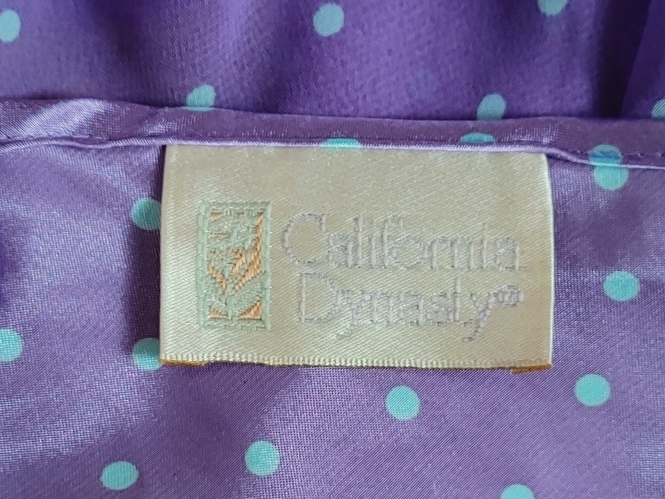 Camisón lencería vintage de satén púrpura Negligee de la dinastía California para mujer M Foto 3 de 4