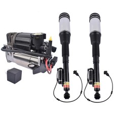 Paar Hinten Luftfeder Stoßdämpfer + Kompressor Für Mercedes S-Klasse V220, W220