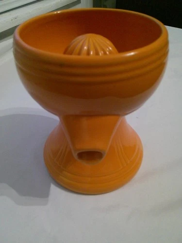 RARE Vtg 40s Red Wing Pottery Gypsy Trail Pedestal Citrus Reamer Juicer Orange