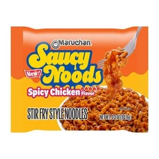 10x Maruchan Saucy Noods Spicy Chicken Stir Fry Noodles Bag Hot Ramen 3.69oz