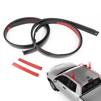 TOP-MAX 2pcs Roof Drip Molding Compatible with Fit Double Cab, Black 
