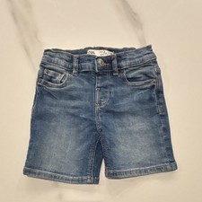 ZARA Blue Denim Shorts 3 Years Unisex Baby Toddler Button Zip Pockets Casual