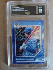 Pete Crow-Armstrong Cubs 2024 Donruss Optic Blue Velocity Prizm #85  Gem Mint 10