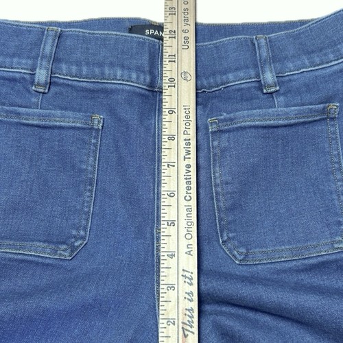 Spanx XL Cropped Wide Leg Jeans with Patch Pockets - Picture 9 of 12