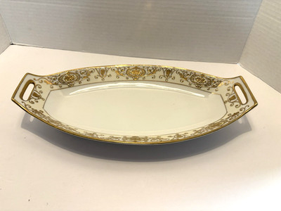 Vintage Noritake  Christmas Ball- Celery Serving Dish  43061  green mark