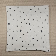 Cloud Island Gray Blue Star White Baby Blanket Large Stretch Wrap 45" Square