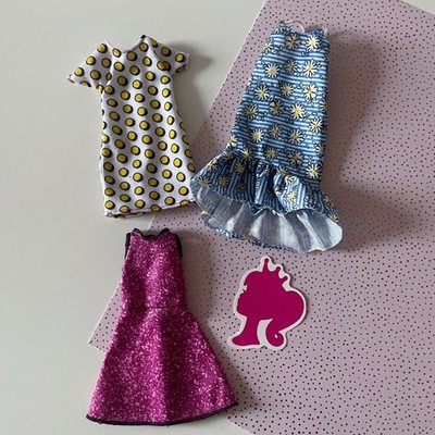 Barbie Puppe Mode Kleid Set x3 Konvolut aus Modepaket 