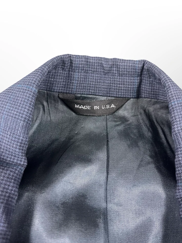 Blazer Vintage Colours by Alexander Julian Masculino Tamanho 40 Cinza/Azul Fabricado Nos EUA - Imagem 2 de 4