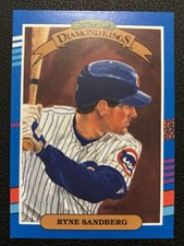1991 Donruss - Diamond Kings Ryne Sandberg #14 4 Purple Stripes on Right Border