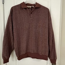 Orvis Elbow Patch Button Pullover Sweater L