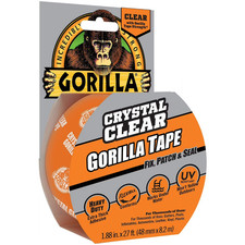 Gorilla Crystal Clear Tape - 1.88" x 27 ft Roll, Strong Adhesion