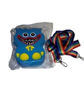 Poppy Playtime Huggy Wuggy Zipper Pop-it Purse With Rainbow Strap