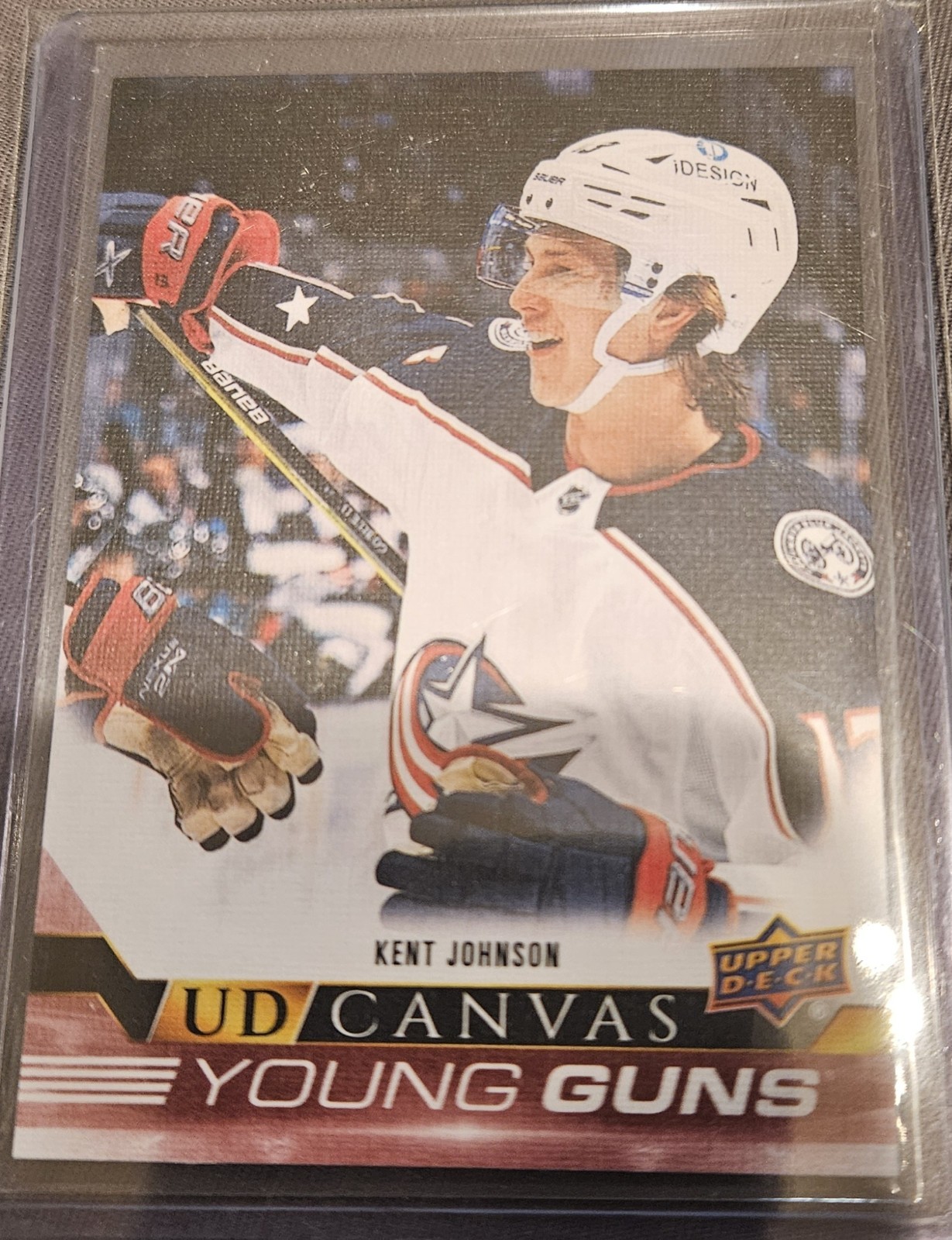 2022-23 UPPER DECK C91 KENT JOHNSON YOUNG GUNS UD CANVAS ROOKIE Blue Jackets