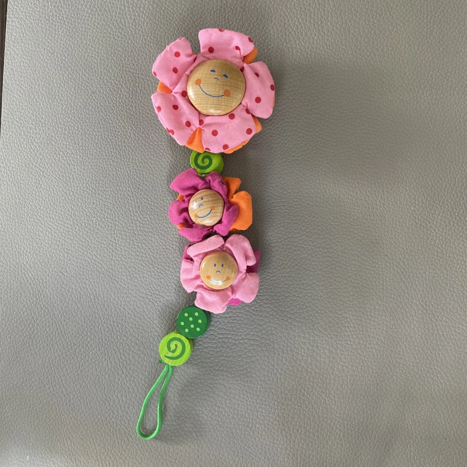 HABA Schnullerkette Blüten Blumen 🌺 Schnuller Babyschnuller Babyausstattung neu - Bild 2 von 4