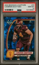 2024 BOWMAN UNIVERSITY CHROME SAPPHIRE #37 CAMERON SKATTEBO PSA 10