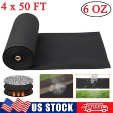 4'x50' Geotextile Weed Barrier Landscape 6 Oz Fabric Non-Woven Weed Control Mat