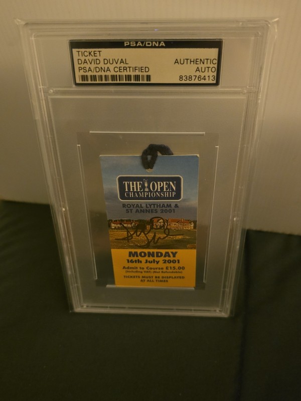 David Duval Signed Autographed PSA DNA The Open Championship Ticket Slabbed PGA