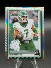 2025 Panini Donruss Optic Football Justin Fields Silver Holo Prizm #167 NY Jets