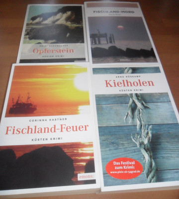 4 Ostseekrimis - 2 x Fischland - 1x Rügen - emons Verlag-