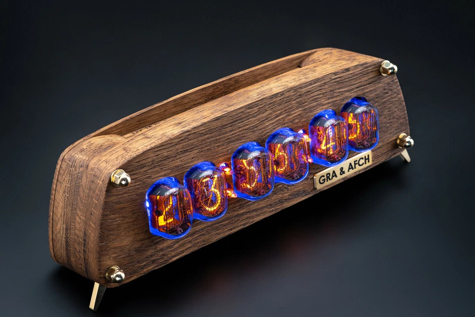 IN-12 Nixie Tubes Clock in Brushed Oak Case GRA&AFCH UPS FAST DELIVERY 3-5 days - Image 4 of 4