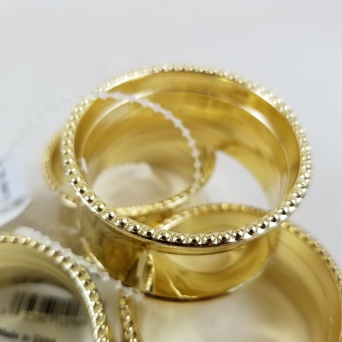 Kent & Beatley Round Gold Tone Napkin Ring Holders.. New - Picture 5 of 9