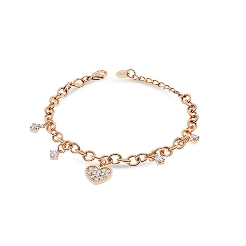Womens Bracelet LIU JO LUXURY LJ2322 Stainless Steel Gold Rose Heart