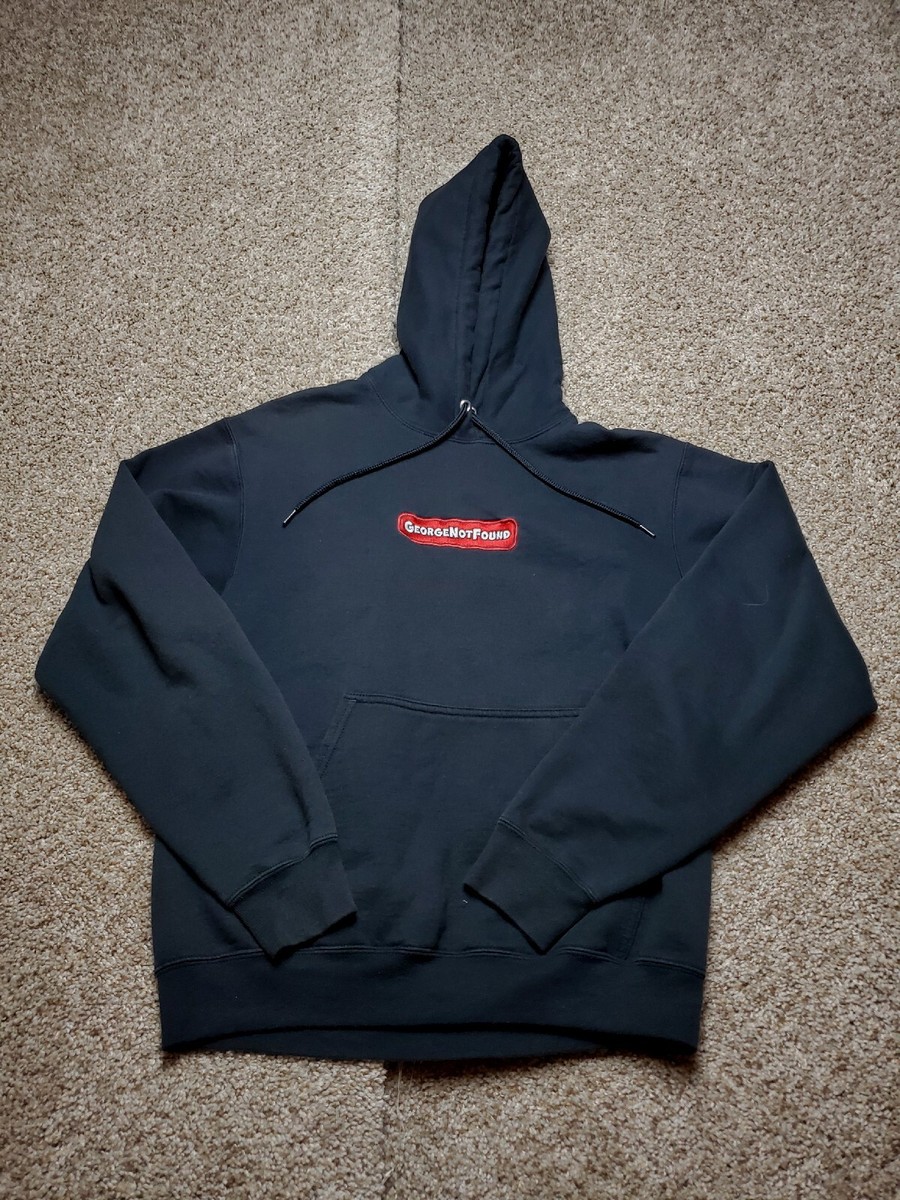 Georgenotfound Hoodie Small Mens Black Long Sleeve Pullover