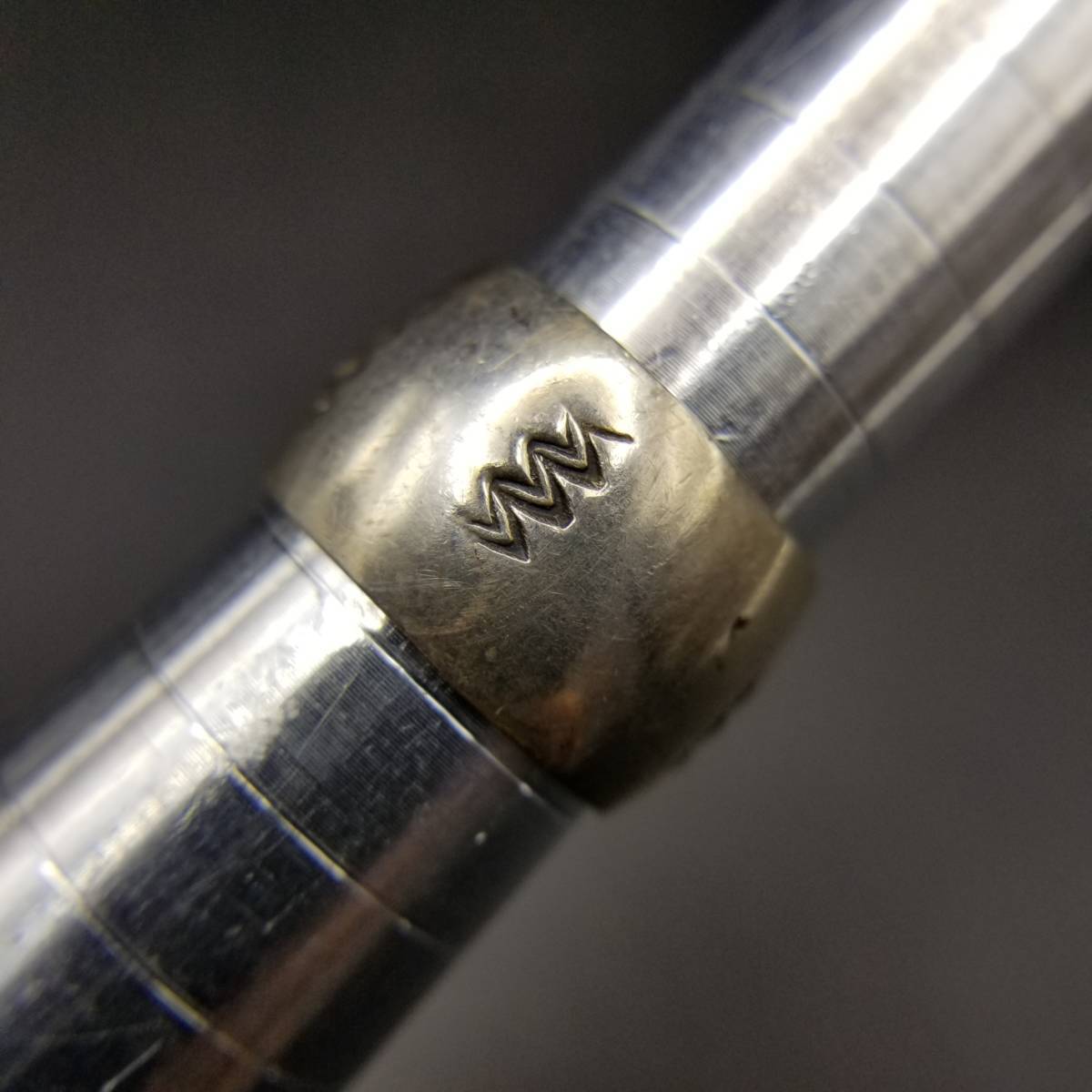 Silver Zigzag Lightning Pattern Wide Eternity Ban… - image 6