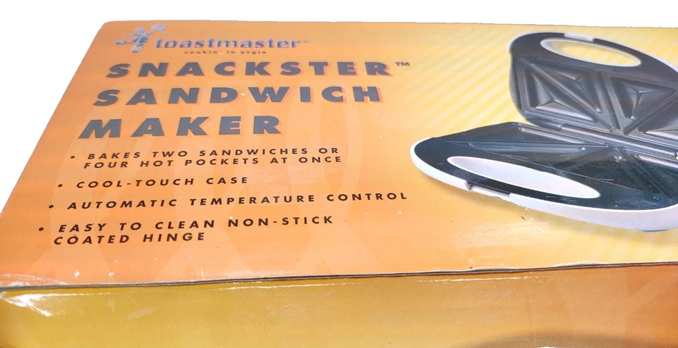 Sandwichera antiadherente Toastmaster Snackster TSM2SAN de fabricante de equipos originales en caja abierta Foto 3 de 4
