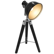 Vintage Studio Tripod Table Lamp Nautical Spotlight Light Home Office Black Grey