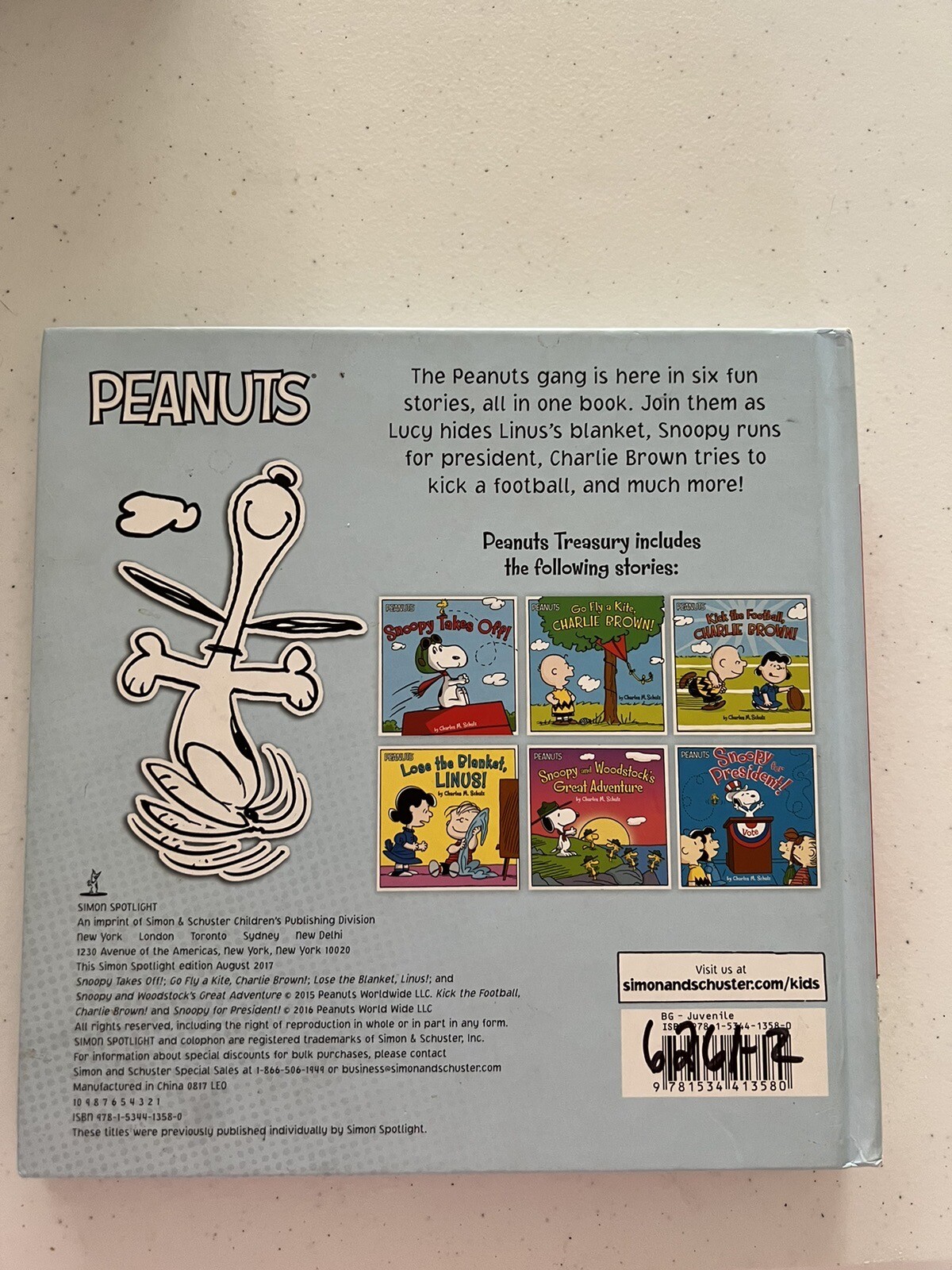 peanuts treasury book Hardcover Trade paper Includes 6 Stories In One Book eBay