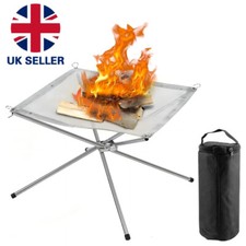Portable Fire Pit for Camping, Outdoor Folding Firepit Fireplace with Heat Resis
