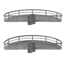 Essentials Grey Half Moon Carousel Storage System 800mm (431PY)