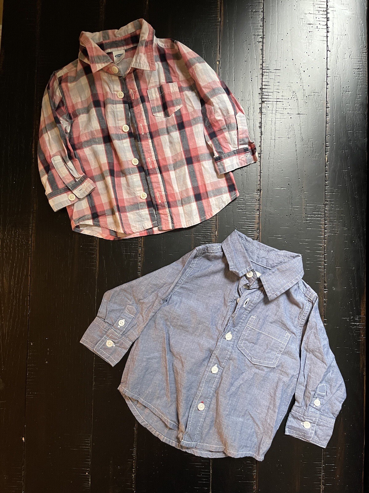 Toddler Boy Old Navy Dress Shirts Collared Button Up 6-12 Month (Lot Of ...