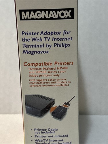 Adaptador de impresora Philips Magnavox Web Tv MPR975. Embalaje original. Caja abierta - Imagen 13 de 19