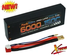 Powerhobby XTREME 2S 7.4V 6000mAh 150C-300C Lipo Battery w Bullet Deans 2-Cell