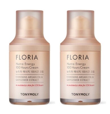 TONYMOLY Floria Nutra Energy 100 Hours Cream | 50ml x 2 | Deep Hydration, Nouris