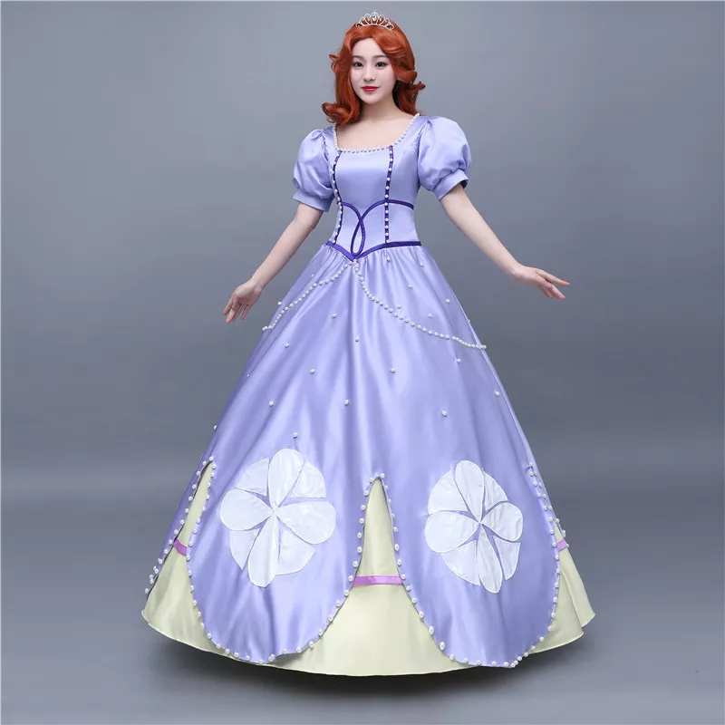 Sofia the First Disney Cosplay Costume Evening Dress Costume Princess Dress New