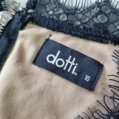Dotti Dress Womens 10 Lace Knee Length Black Essential Club Races Cocktails - Picture 5 of 11