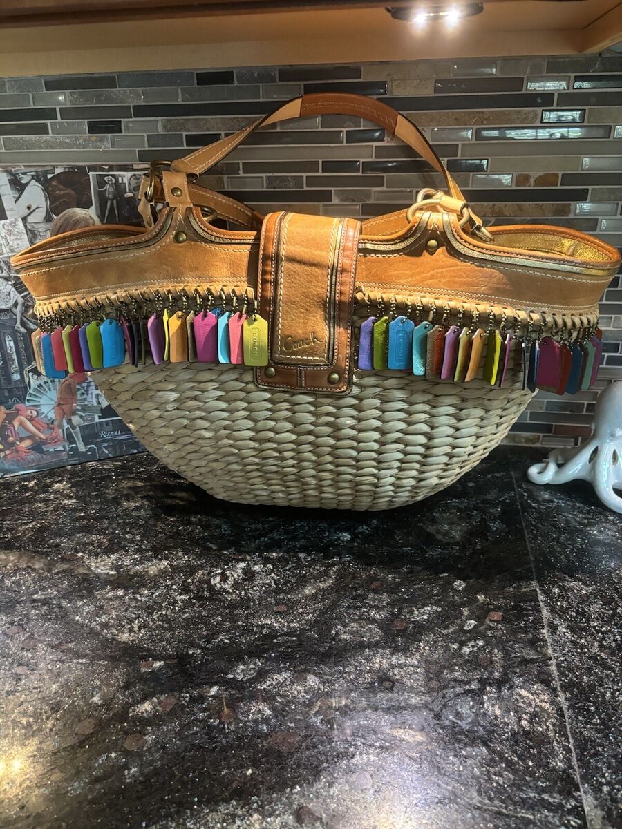 Coach Lily Straw Legacy Basket Tote Limited Edition 65th Coach Lily Straw Legacy Basket Tote Limited Edition 65th