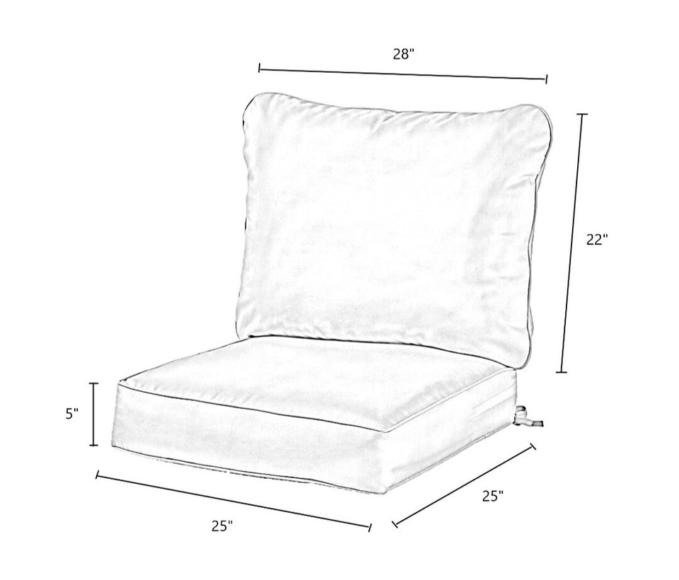 Greendale Home Fashions Outdoor 2Piece Deep Seat Cushion Set Salsa Red