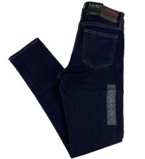 NWT Lauren Ralph Lauren Women  s Classic Skinny Curvy Fit Blue Jeans Size 2