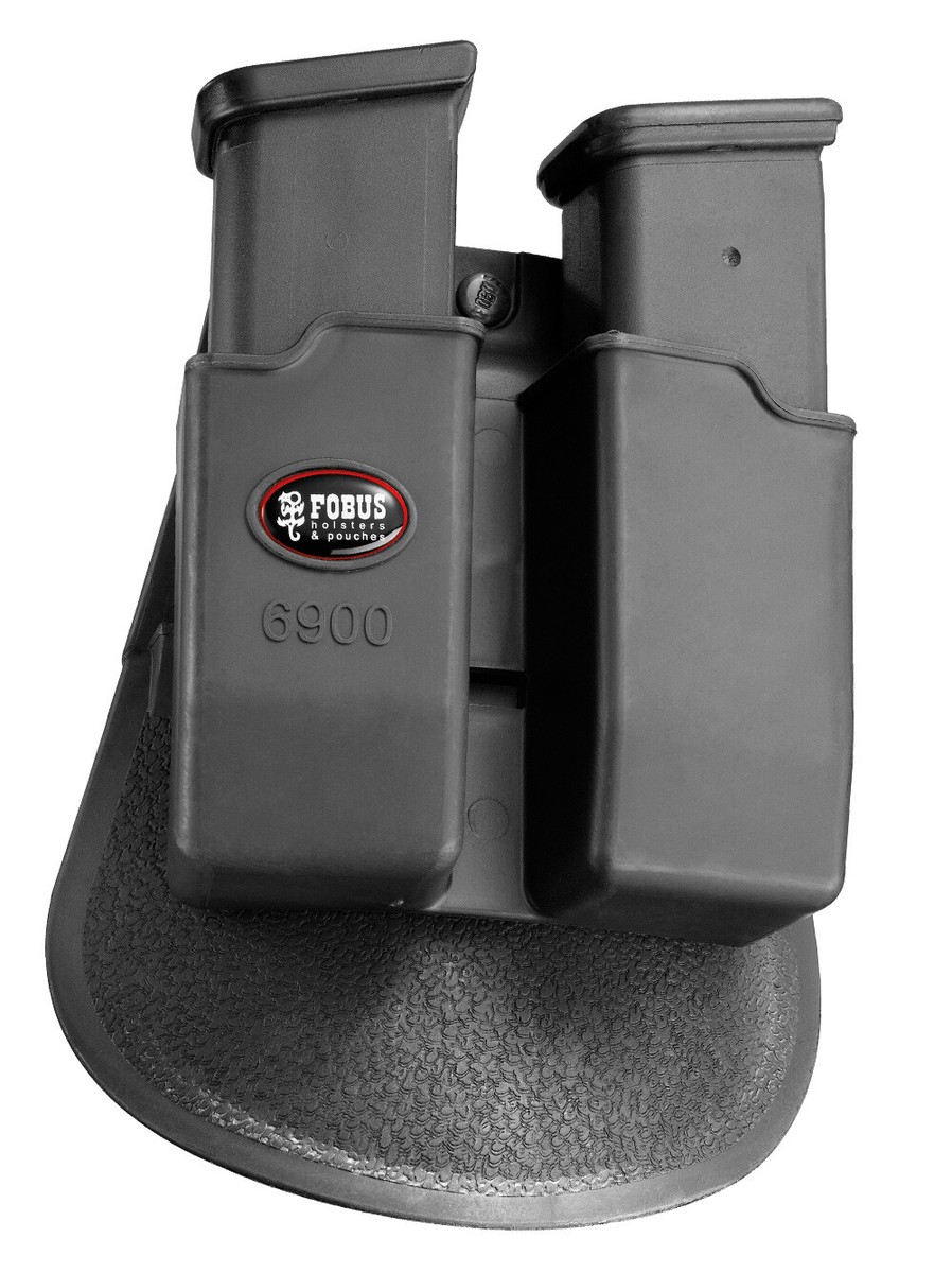 Right Hand Dual Magazine Swivel Holster - Polymer Paddle Holster For Multiple Pistols