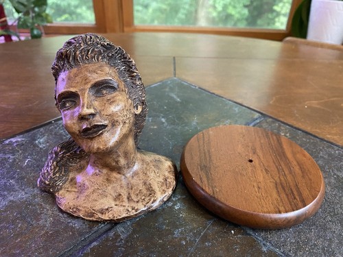 ANTIQUE ART SCULPTURE WOMAN BUST POTTERY BY ROLFE 1909 - Picture 11 of 12